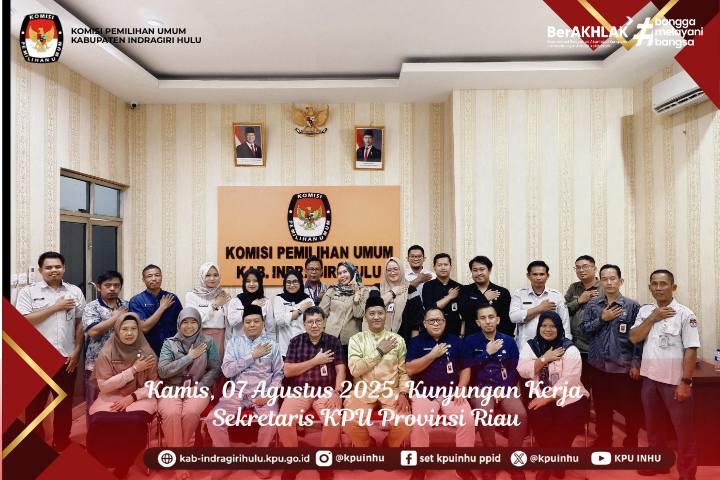 kunjungan kerja dari Drs. Rudinal B., M.Si, Sekretaris KPU Provinsi Riau