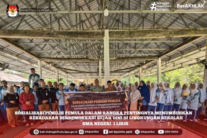 Sosialisasi Pemilih Pemula di SMA Negeri 1 L:irik
