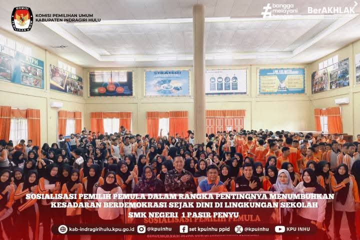Sosialisasi Pemilih Pemula di SMK Negeri 1 Pasir Penyu